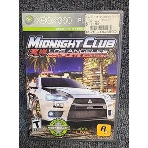 Midnight Club: Los Angeles  Complete Edition microsoft Xbox 360 with manual
